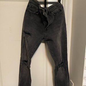 Forever 21 Ripped Jeans in Black & Grey Wash